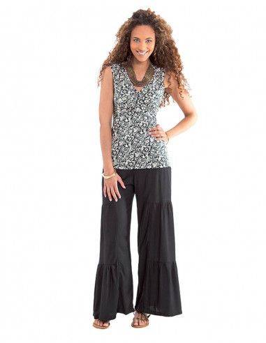 schwarze Hose-lose-Frau