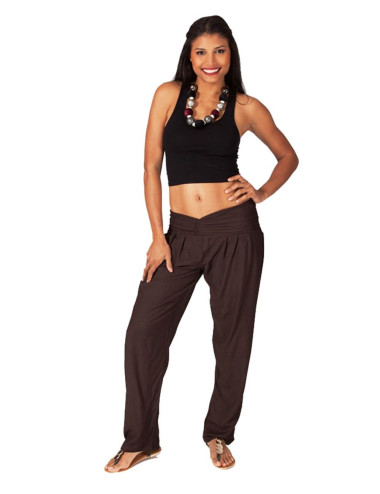 pantalon-recto-viscosa-marron-mujer 2