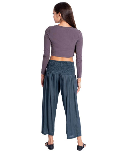 Graue Caprihose – Indische Handarbeit im...