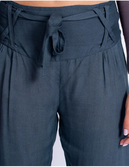 Grey Capri Pants – Indian Handicrafts with Bohemian Style