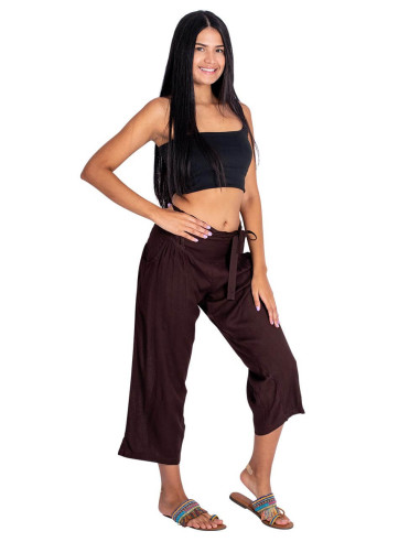 Chocolate Brown Capri Pants – Indian...