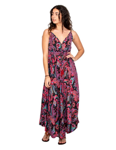 Maxikleid mit Paisley-Print und V-Ausschnitt –...