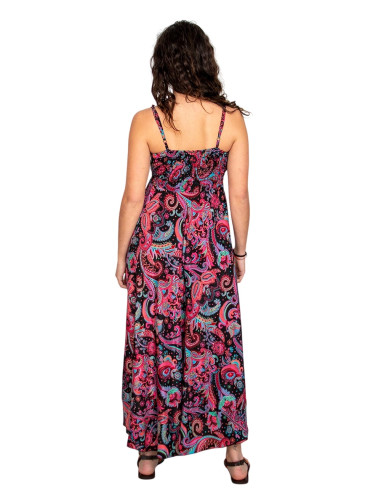 Robe longue à imprimé cachemire et col en V –...