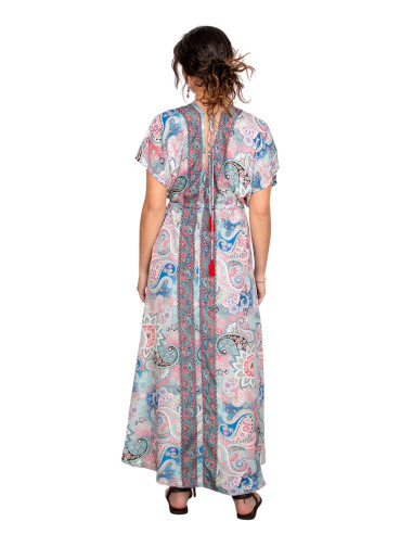 vestido-ibicenco-escote-pronunciado-celeste-rosa