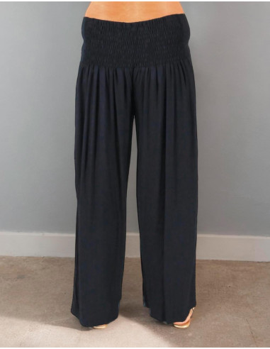 Pantalón recto tallas grandes en rayón – Moda...