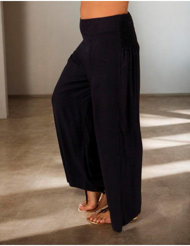 Pantalón recto tallas grandes en rayón – Moda...
