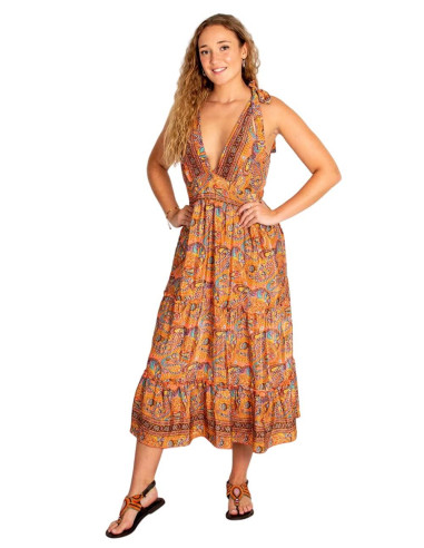 Robe en soie hippie bohème – Authentique et...