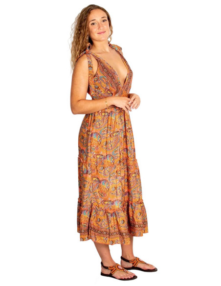 Robe en soie hippie bohème – Authentique et fraîche