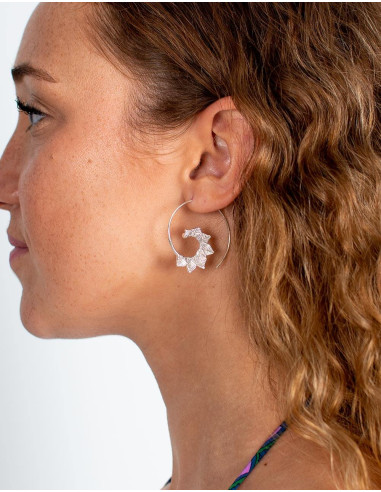 Handgefertigte Silberohrringe aus Indien –...