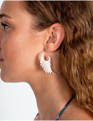 Boucles d'oreilles ailes faites à la main