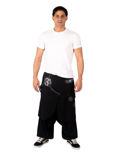 Black Afghan pants with gray skirt – Handmade...