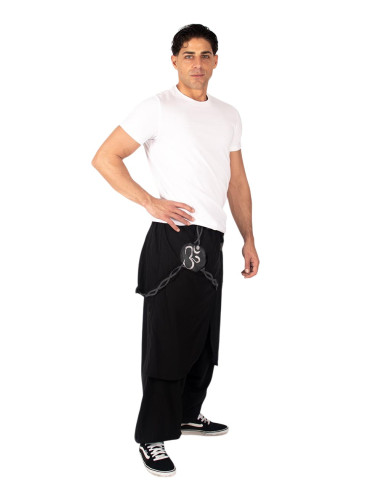 Black Afghan pants with gray skirt – Handmade...