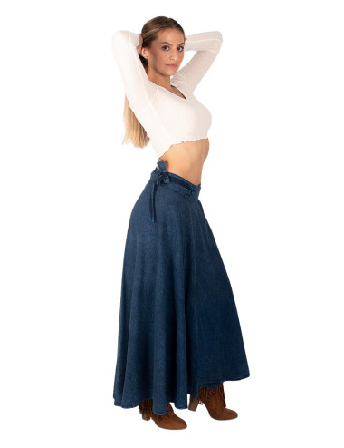 Blue cotton wrap skirt –... 2