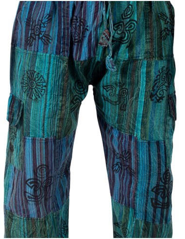 Handmade patchwork hippie trousers – Green or...