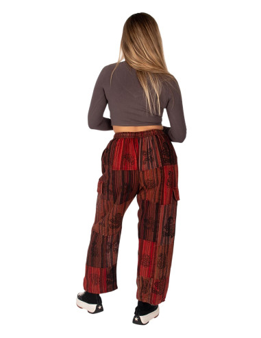 Handgefertigte Patchwork-Hippiehose – Warme und...