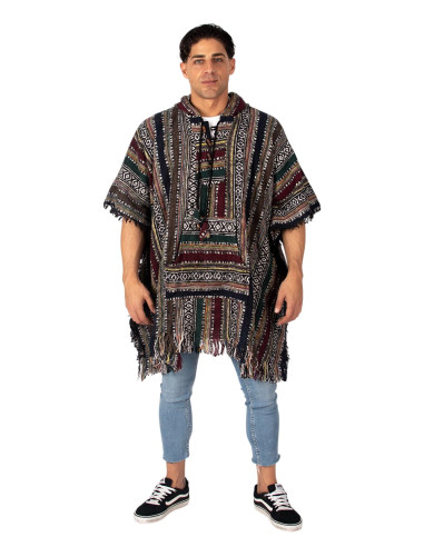 Poncho quadrato unisex fatto a mano con...
