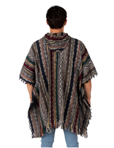 Poncho quadrato unisex fatto a mano con...