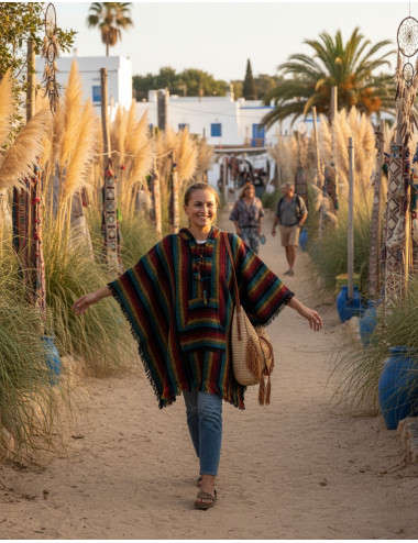 Poncho unisexe fait main...