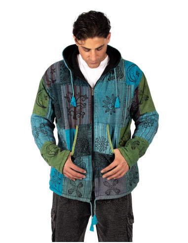 HSU0011 - Giacca patchwork unisex Kimago con...
