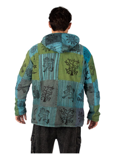 HSU0011 - Giacca patchwork unisex Kimago con...