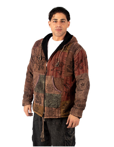 HSU0011 - Kimago Unisex Patchwork Jacket with...