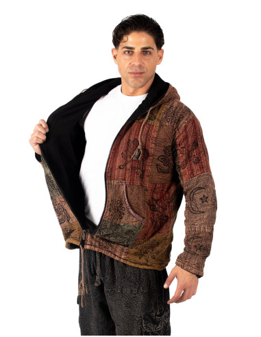 HSU0011 - Veste Kimago unisexe patchwork avec...