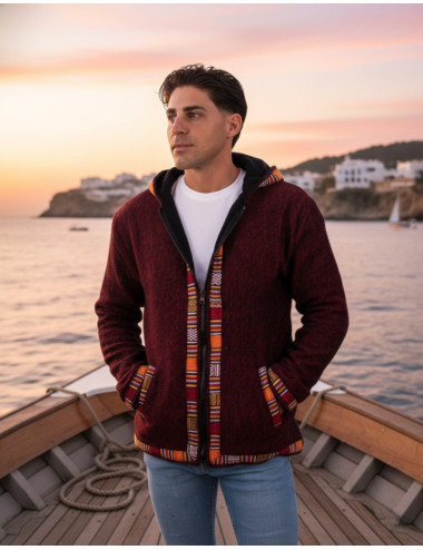 Warm red jacket with...