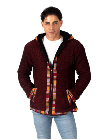 chaqueta-roja-oscura-etnica-kimago 2