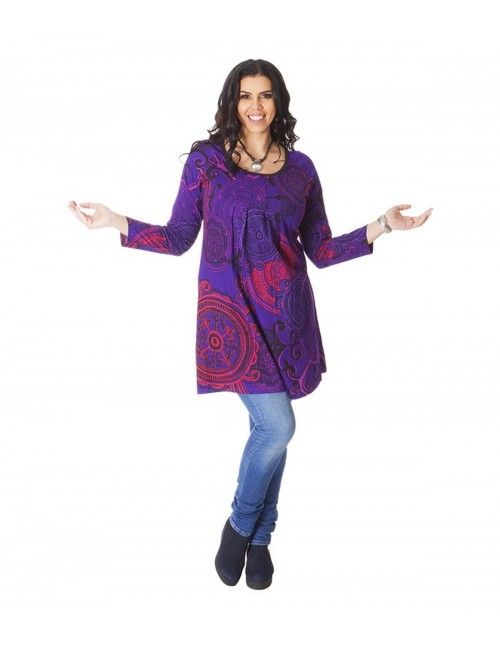 túnica-hippie-futuro-mama-tamanhos grandes-violeta