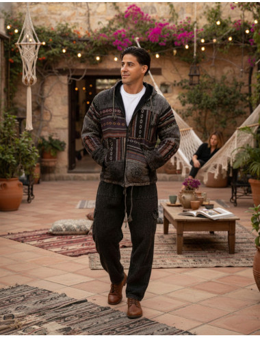 Giacca patchwork unisex con...