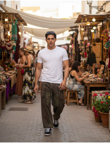 Unisex-Haremshosen aus Baumwolle in...