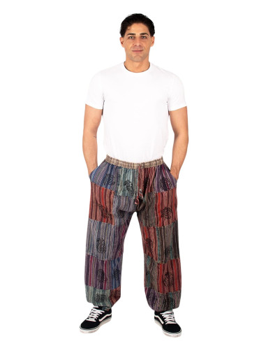 Unisex-Haremshosen aus Patchwork in...