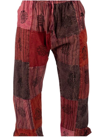Pantalon harem unisexe patchwork de différentes couleurs