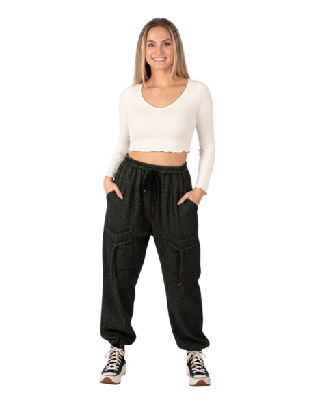 Pantaloni harem unisex caldi e fatti a mano