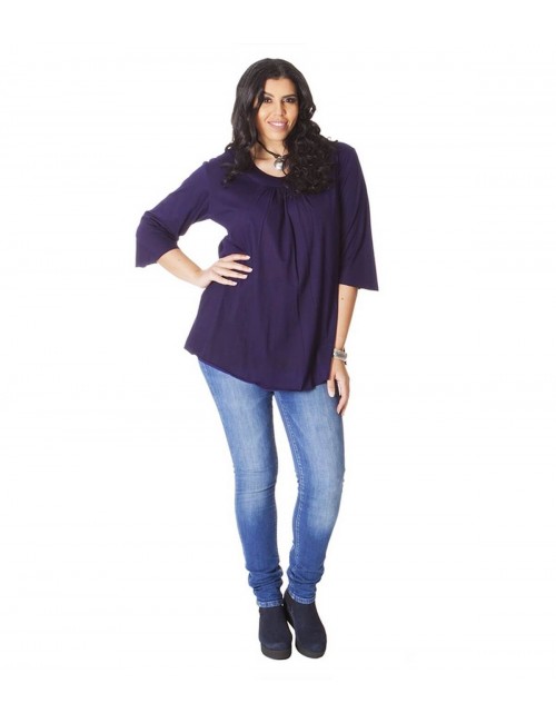 T-Shirt-Frau-Größen-xxl-blau