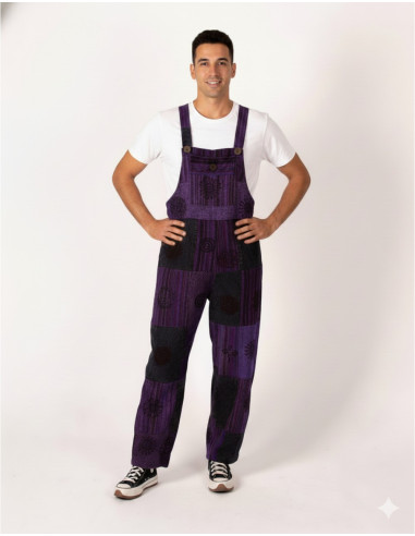 Unisex-Patchwork-Jumpsuit aus handgefertigter...