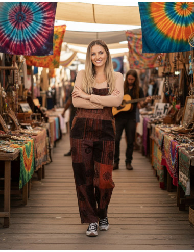 Unisex patchwork jumpsuit...