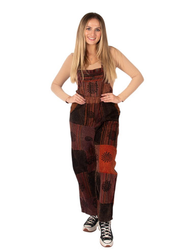 Tuta unisex patchwork realizzata in cotone...