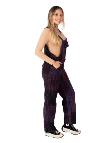 Macacão unissex patchwork em algodão – Roxo ou...