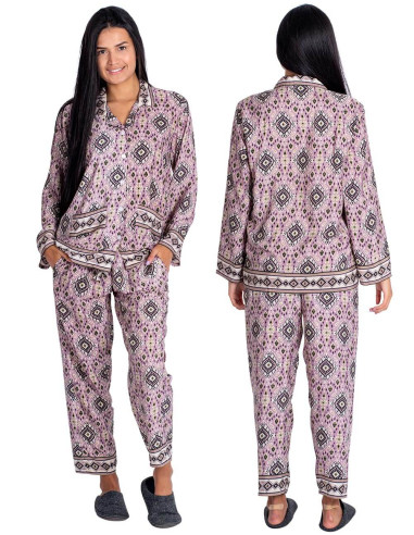 Kimago Seidenpyjamas, inspiriert von indischer...