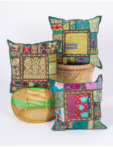 funda-cojin-verde-artesanal-india