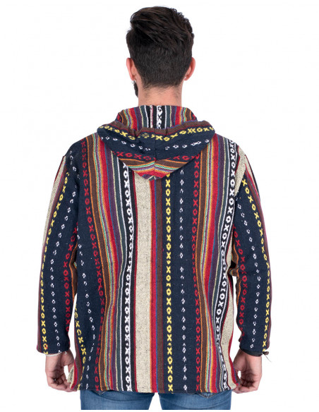 Unisex boho sweatshirt made of handmade cotton – Indian ethnic fashion