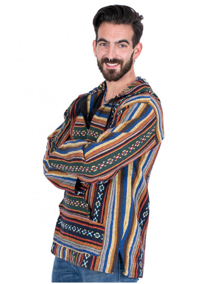 Unisex boho sweatshirt made of handmade cotton – Indian ethnic fashion