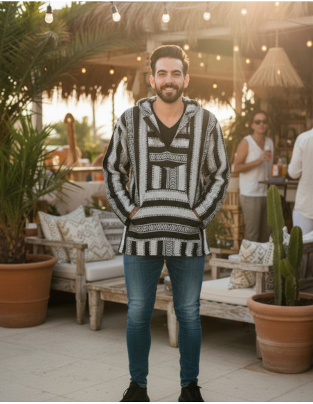 Moletom unissex boho feito à mão em algodão – moda étnica indiana