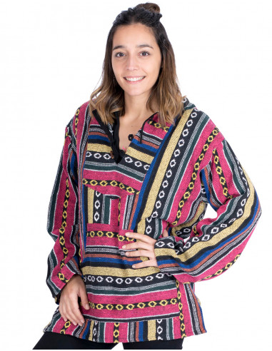 Moletom unissex boho feito à mão em algodão –...