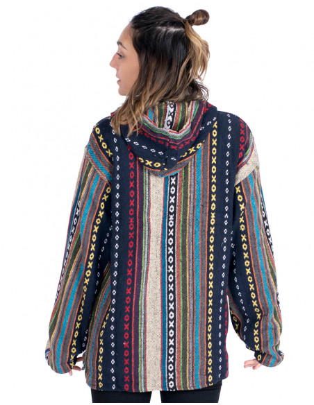Felpa boho unisex realizzata in cotone fatto a mano – ispirazione indiana