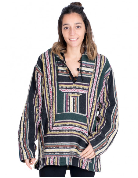 Felpa boho unisex realizzata in cotone fatto a mano – ispirazione indiana
