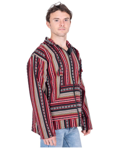 Giacca hippie unisex realizzata in cotone fatto...