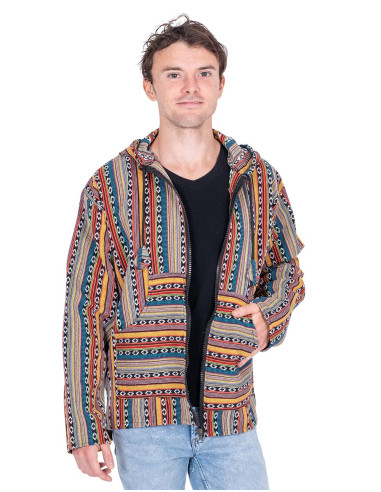 Jaqueta hippie unissex feita de algodão...