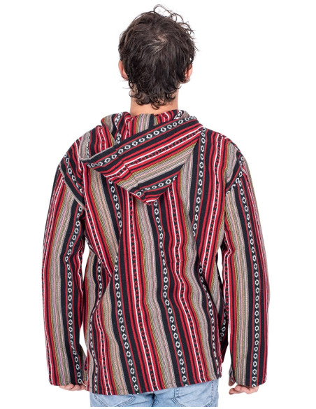 Jaqueta hippie unissex feita de algodão artesanal – Autêntico estilo boho